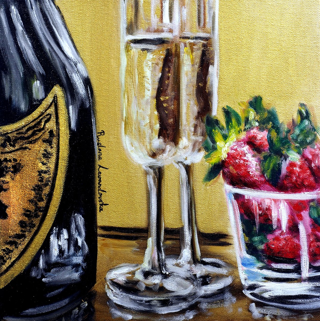 Auguri di Champagne, 2025 (olio su tela) da Ruslana Levandovska
