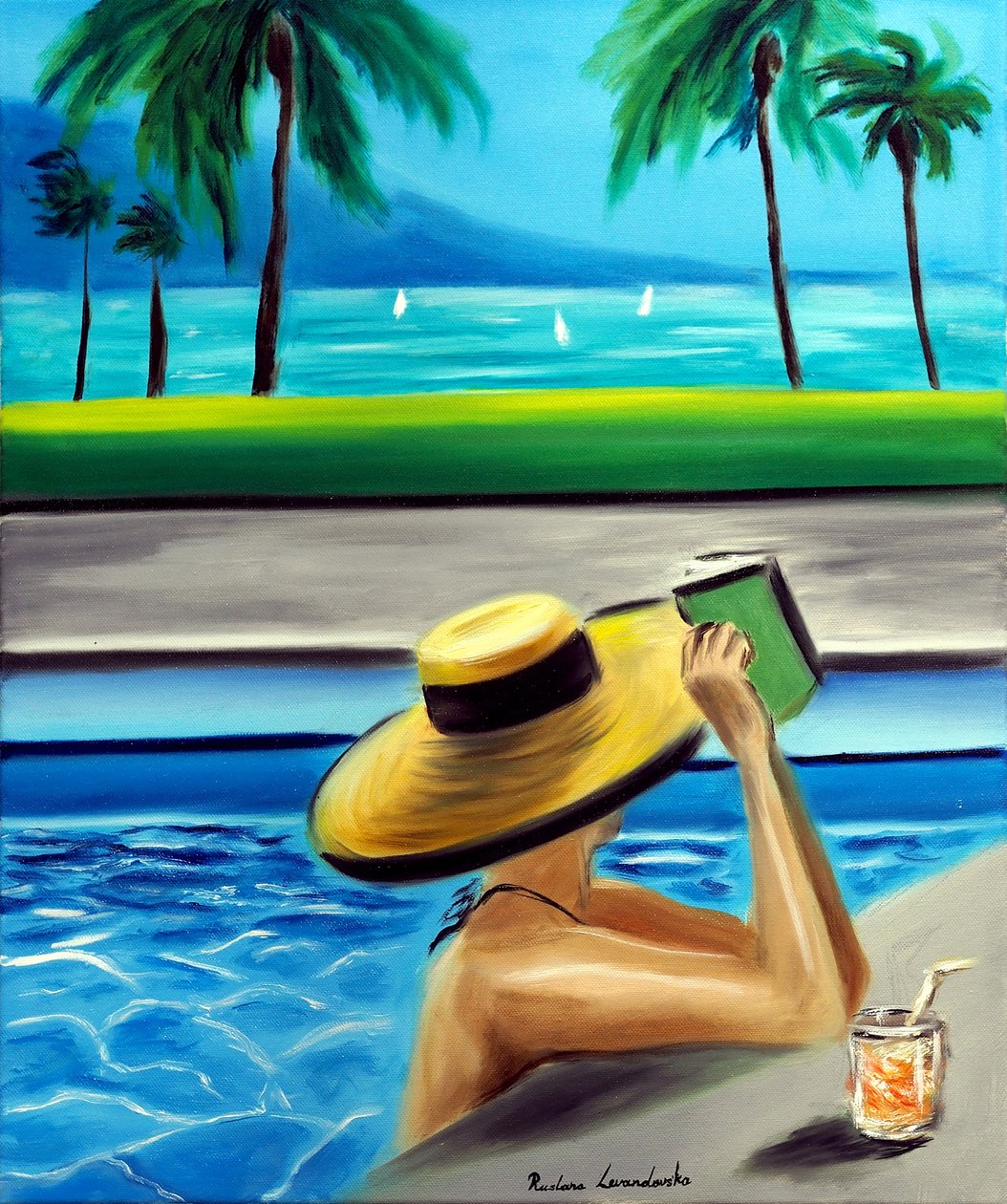 Ocean Daydreaming, 2025 (olio su tela) da Ruslana Levandovska