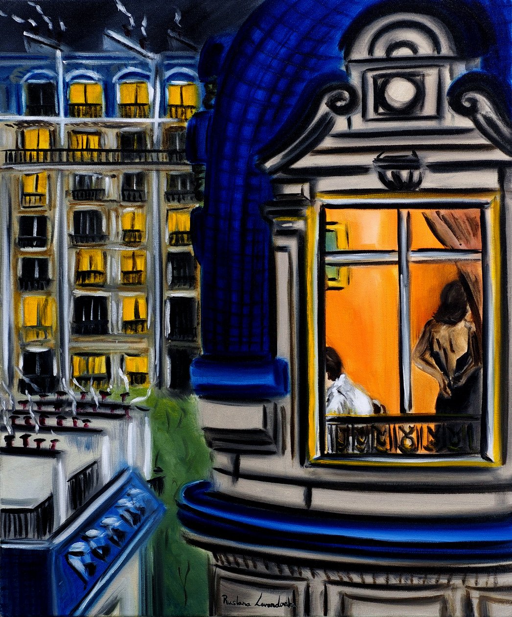 Notti parigine, 2025 (olio su tela) da Ruslana Levandovska
