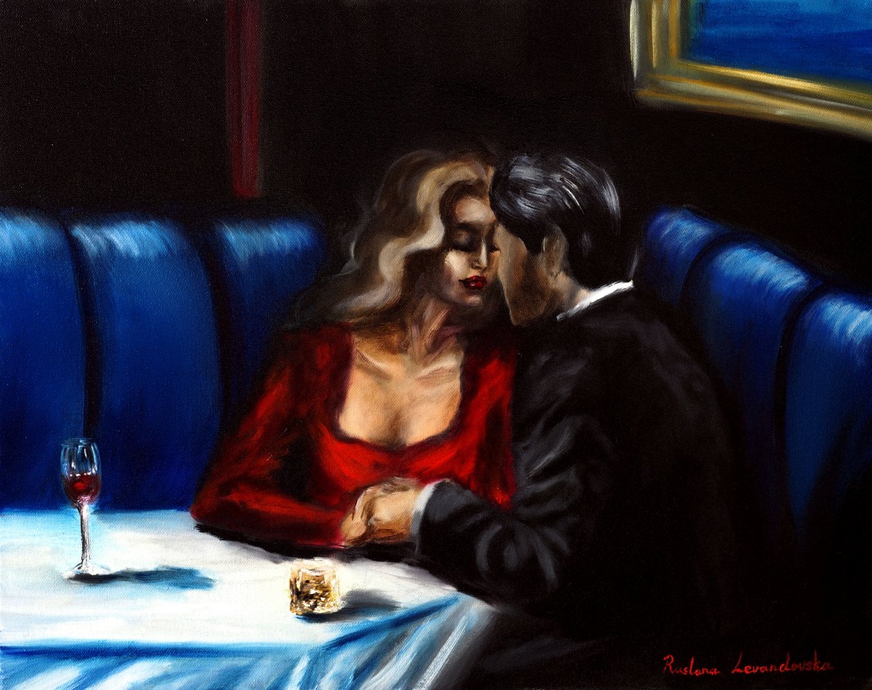 Sera romantica, 2024 (olio su tela) da Ruslana Levandovska