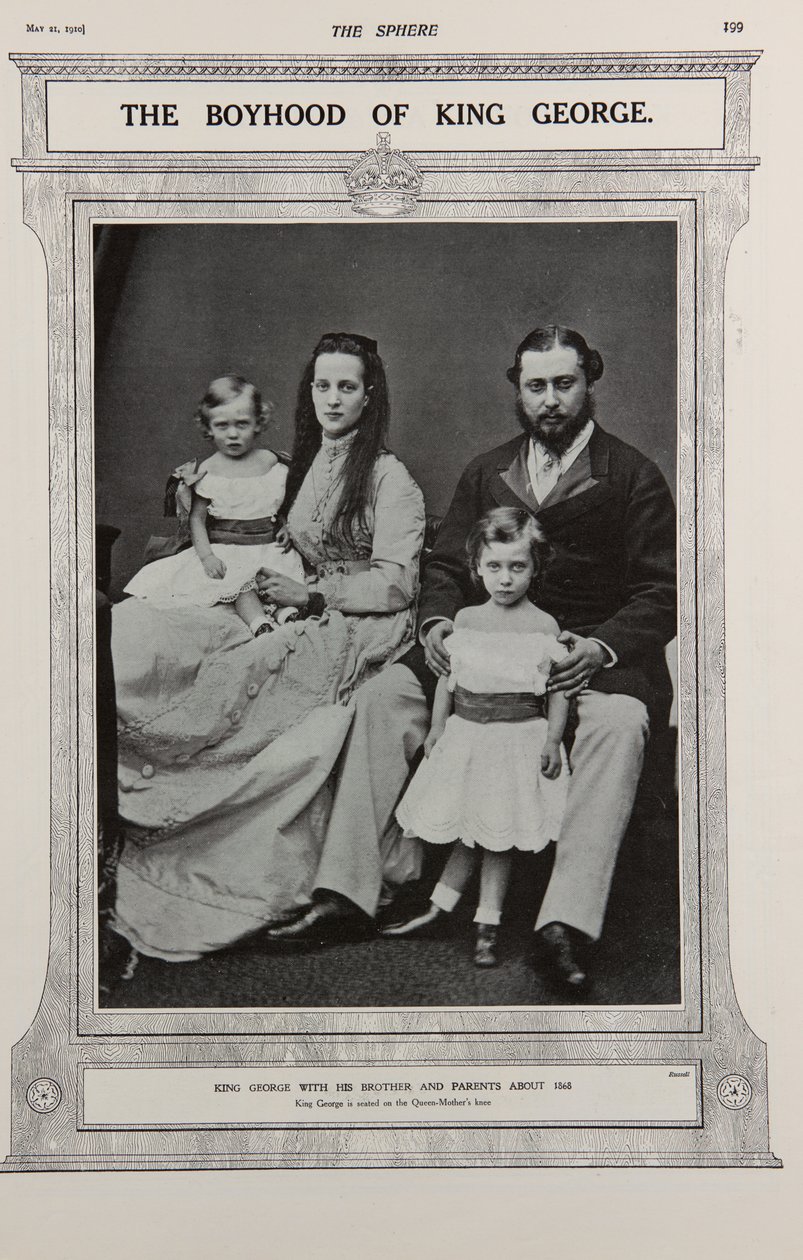 Il Principe e la Principessa di Galles con due dei loro figli (1867) da Russell & Sons Photography