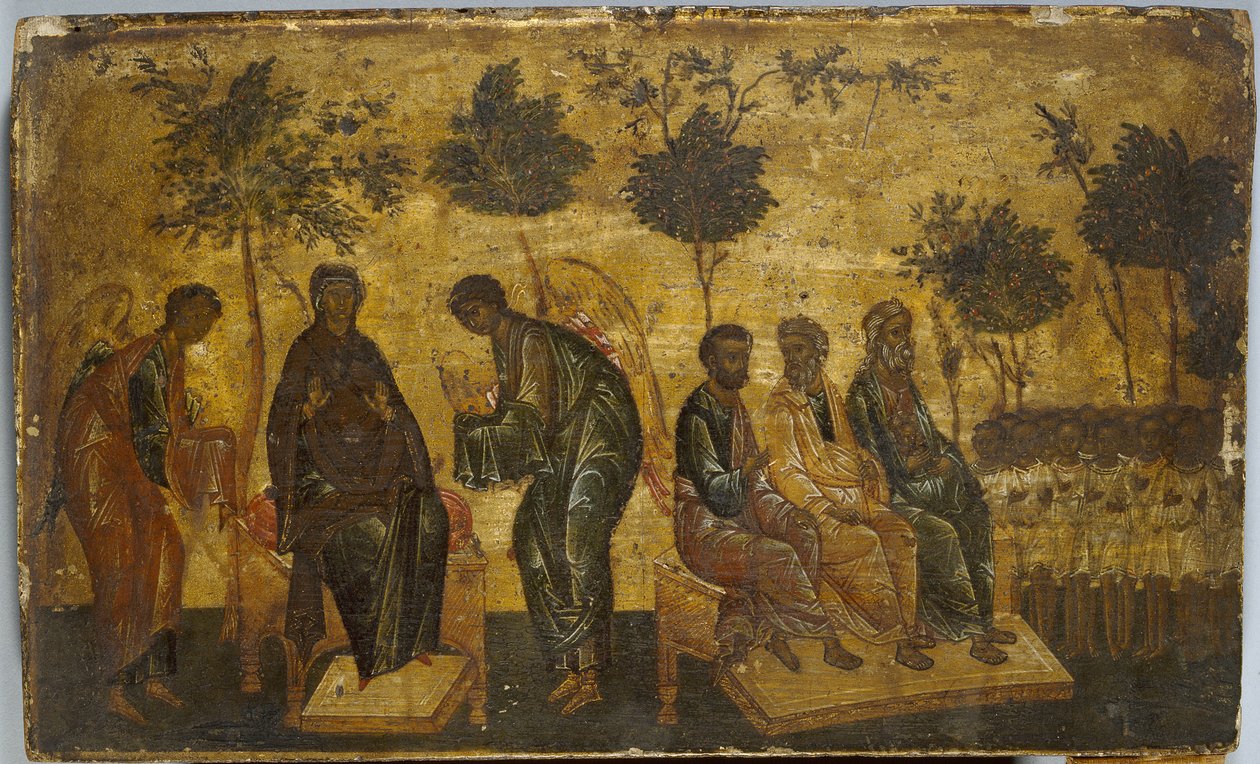 Icona dei Giusti in Paradiso, inizio XVI secolo da Russian School