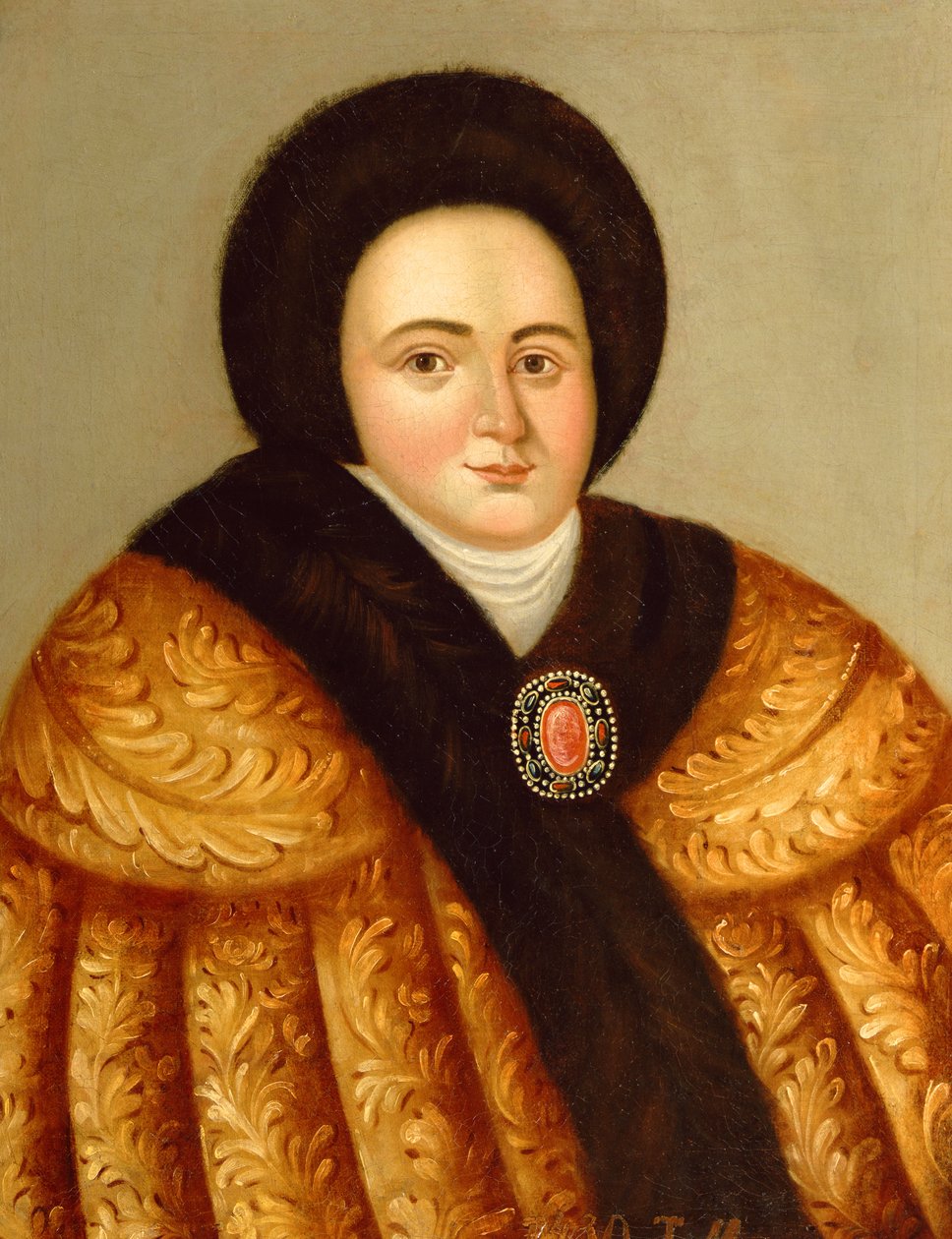 Ritratto della zarina Evdokiya Lopukhina da Russian School