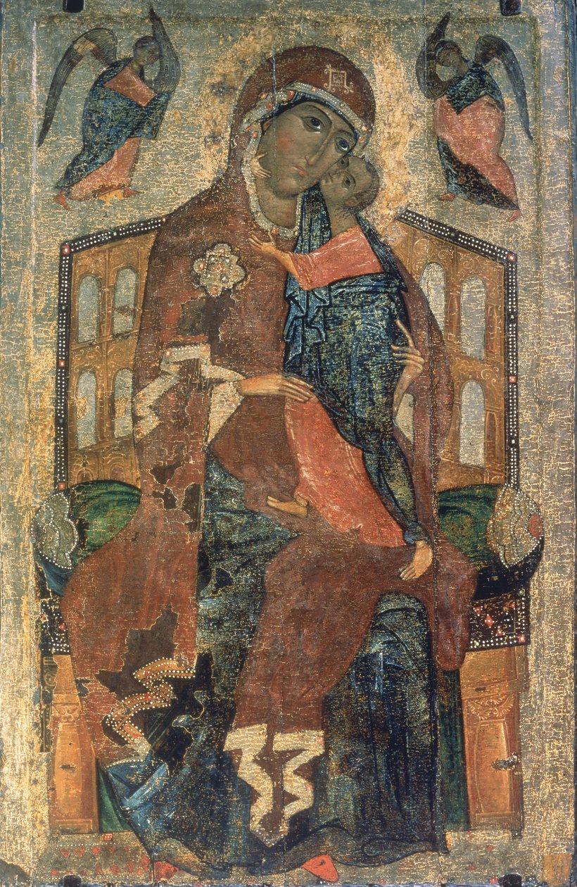 La Vergine di Tolg, Scuola di Yaroslavl, XIII secolo da Russian School