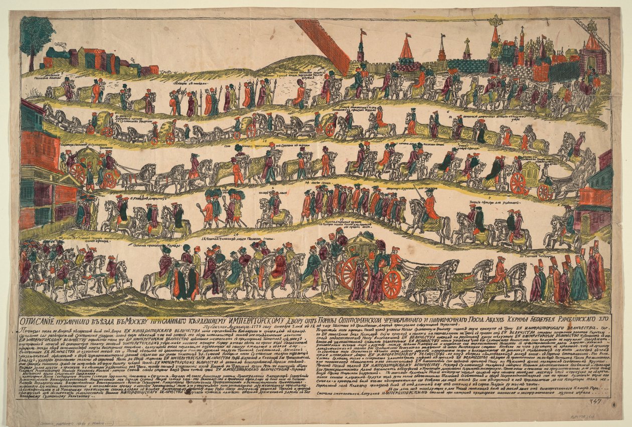 Rappresentazione della processione a Mosca dell