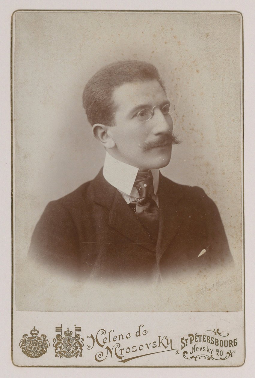 Ritratto del pittore Leon Bakst (1866-1924) da Russian Photographer