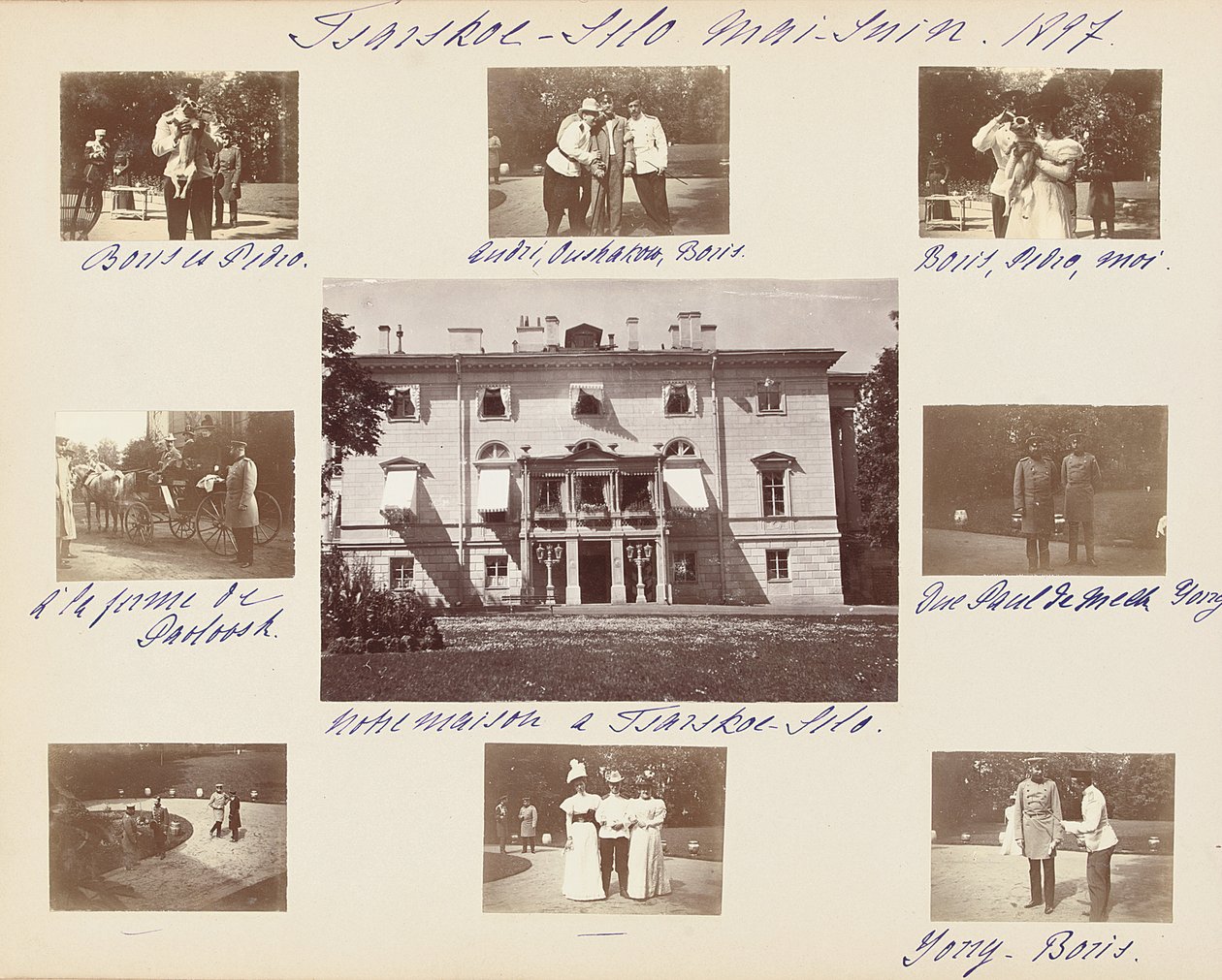 La famiglia imperiale russa, pagina da un album di fotografie, c.1897-99 da Russian Photographer