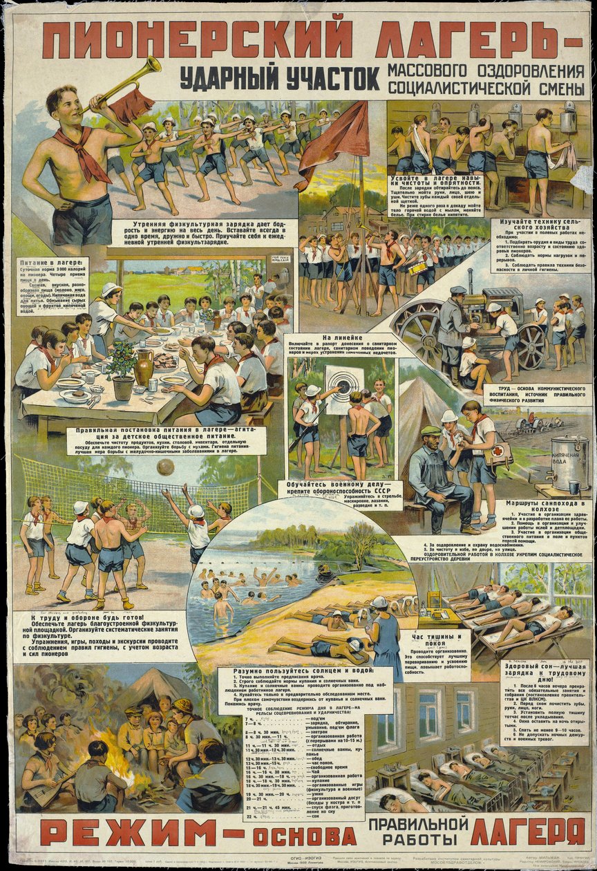 Attività nel campo estivo dei giovani pionieri sovietici da Russian School