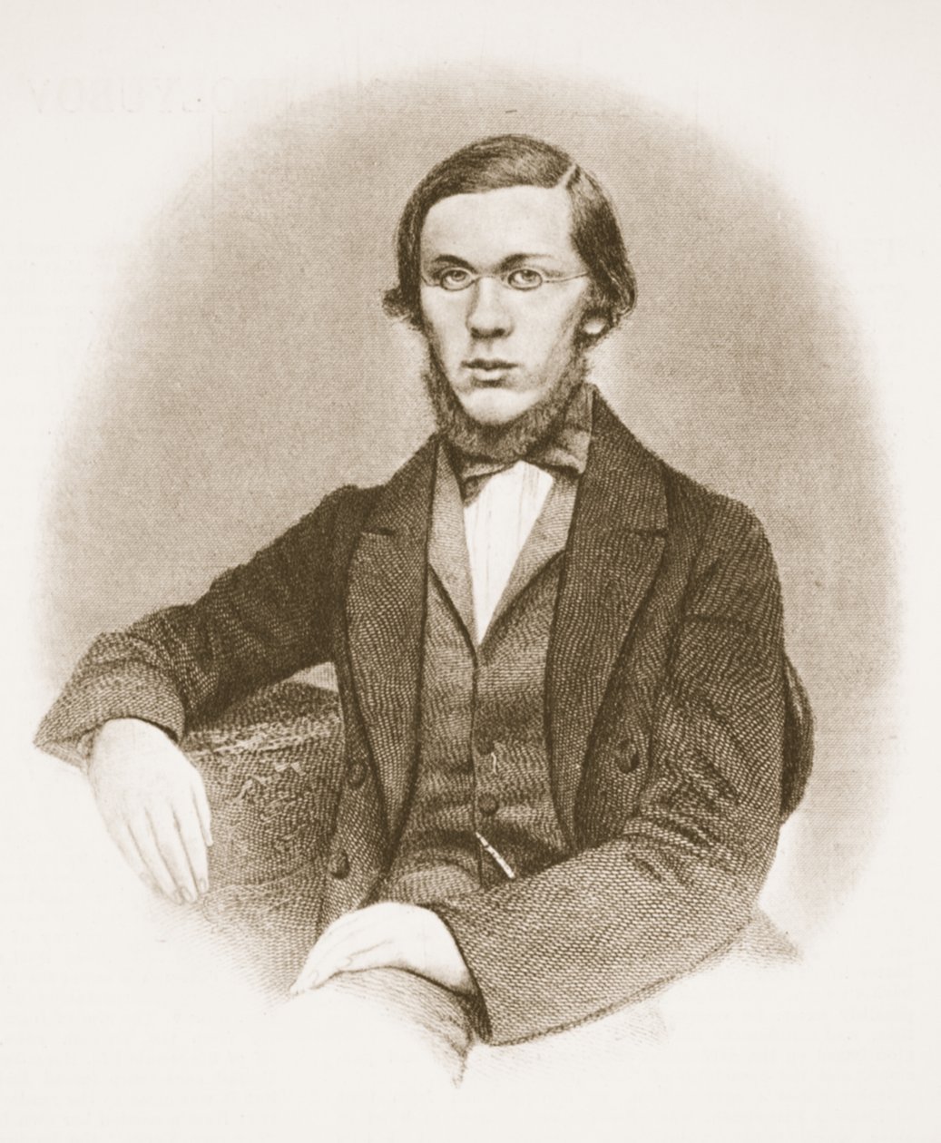 Nikolai Dobrolyubov (foto seppia) da Russian School