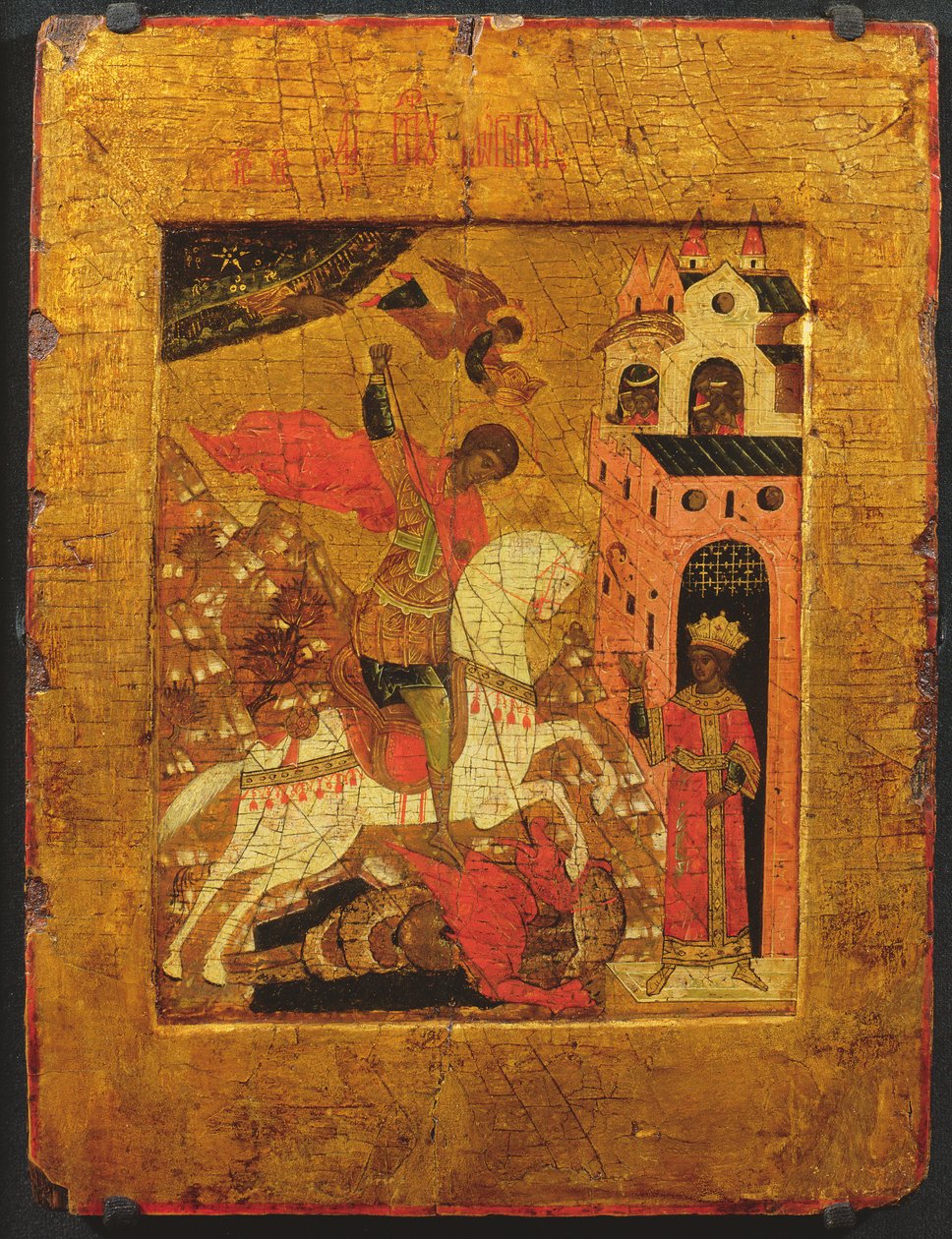 San Giorgio e il Drago, icona da Russian School