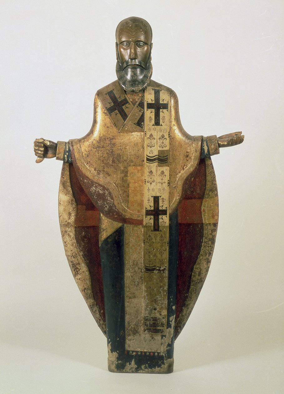 Statua di San Nicola di Mozhaisk, Russia, fine XVI secolo da Russian School