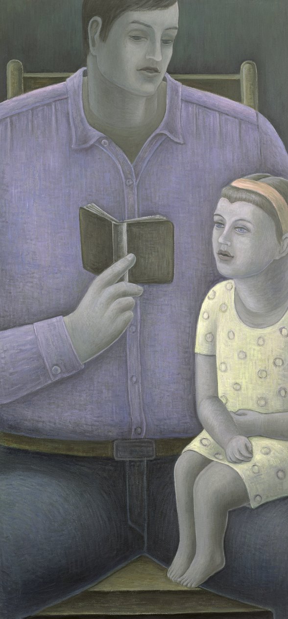 Uomo che legge a una ragazza, 2003 da Ruth Addinall
