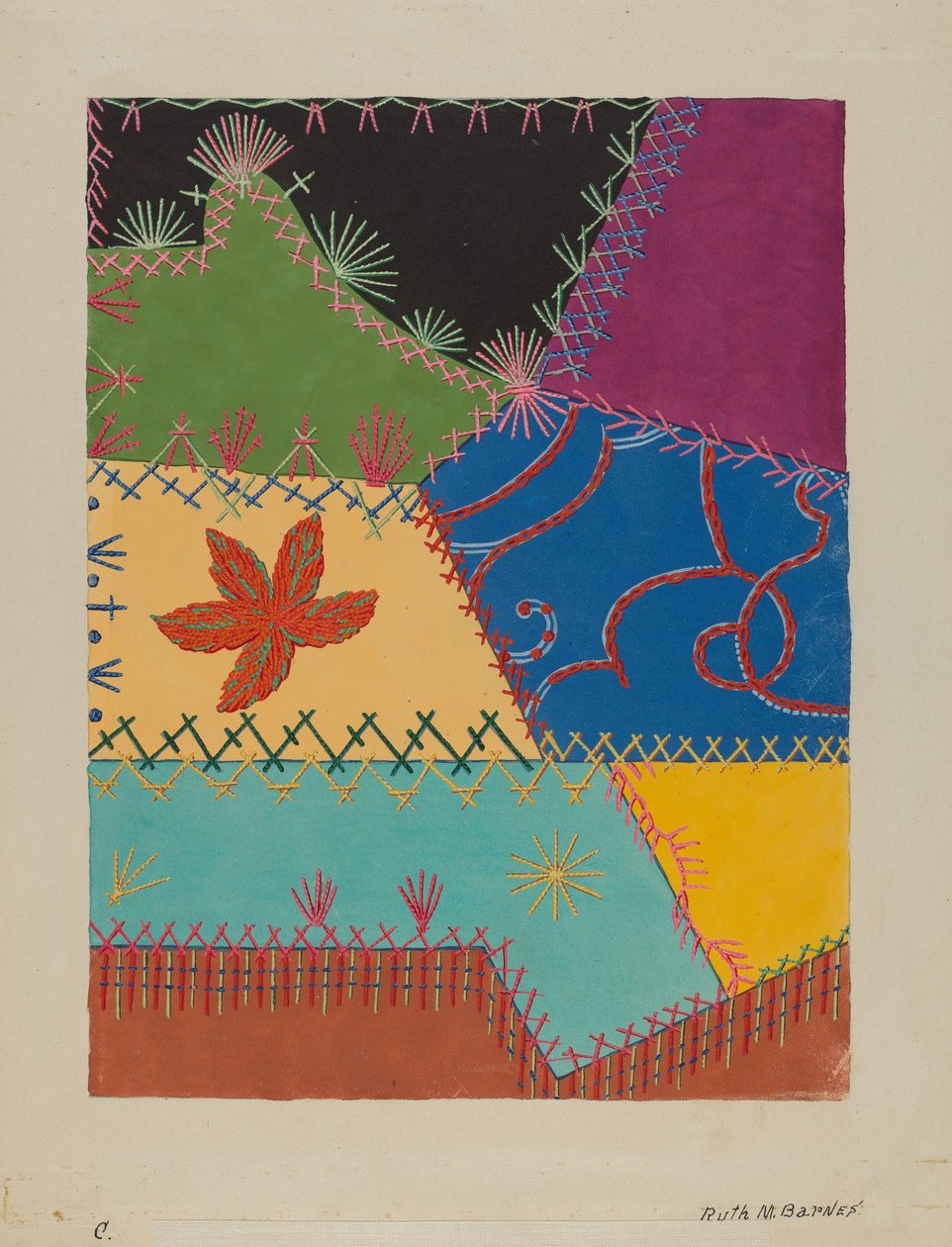 Dettaglio di Crazy Quilt da Ruth M Barnes