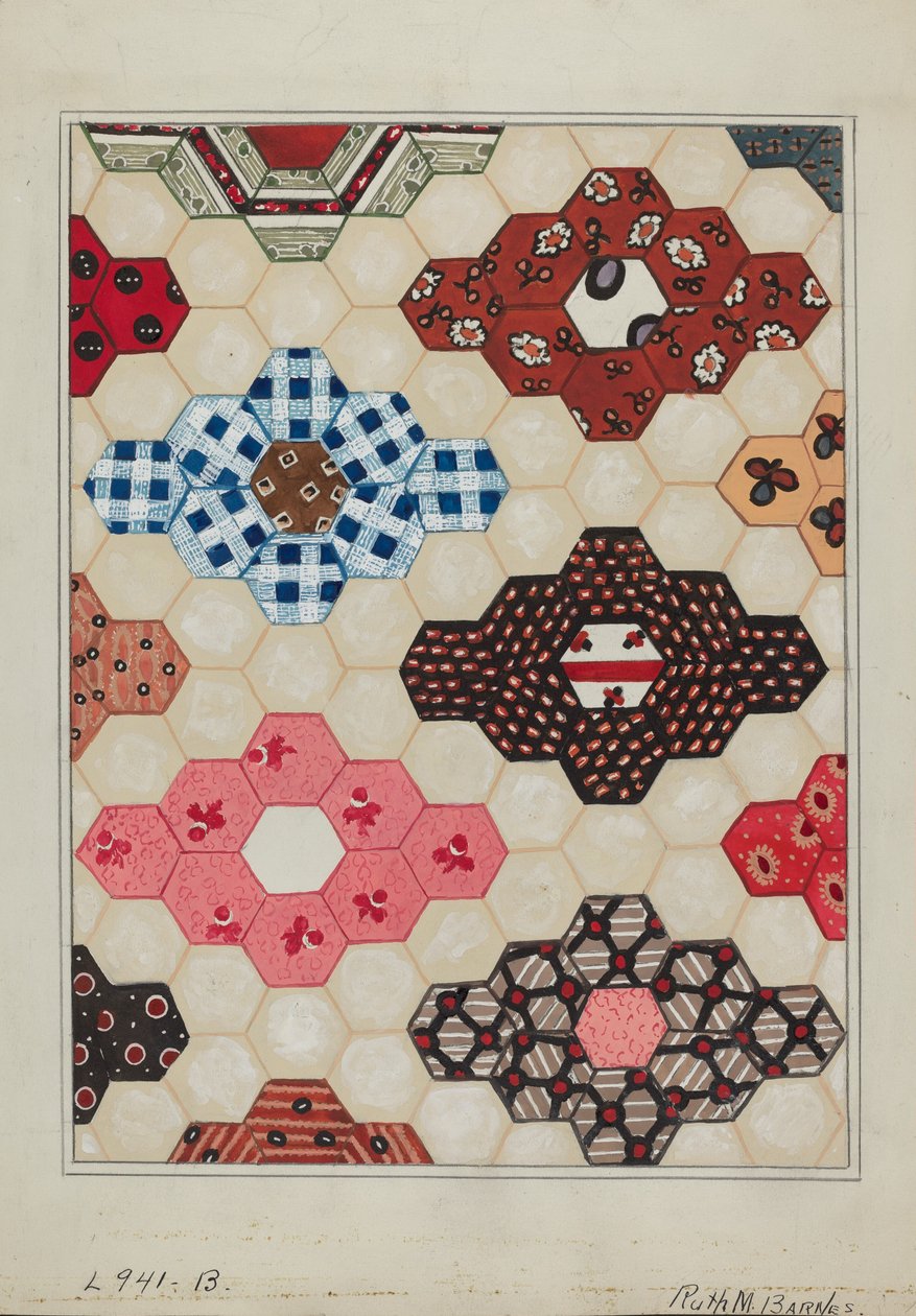 Sezione Quilt 1, c. 1936 da Ruth M Barnes