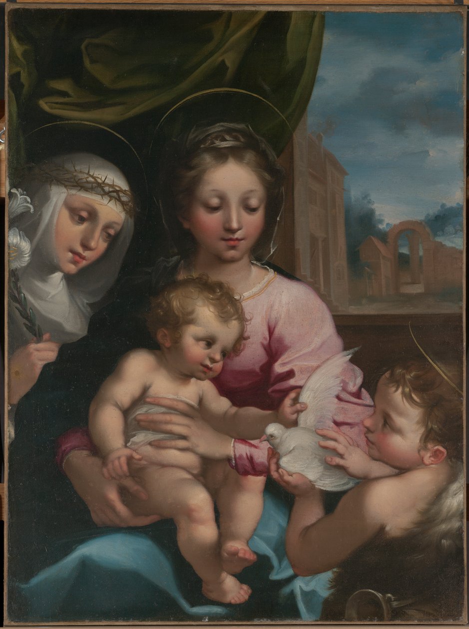Vergine e Bambino con il giovane San Giovanni Battista e Santa Caterina da Siena da Rutilio Manetti