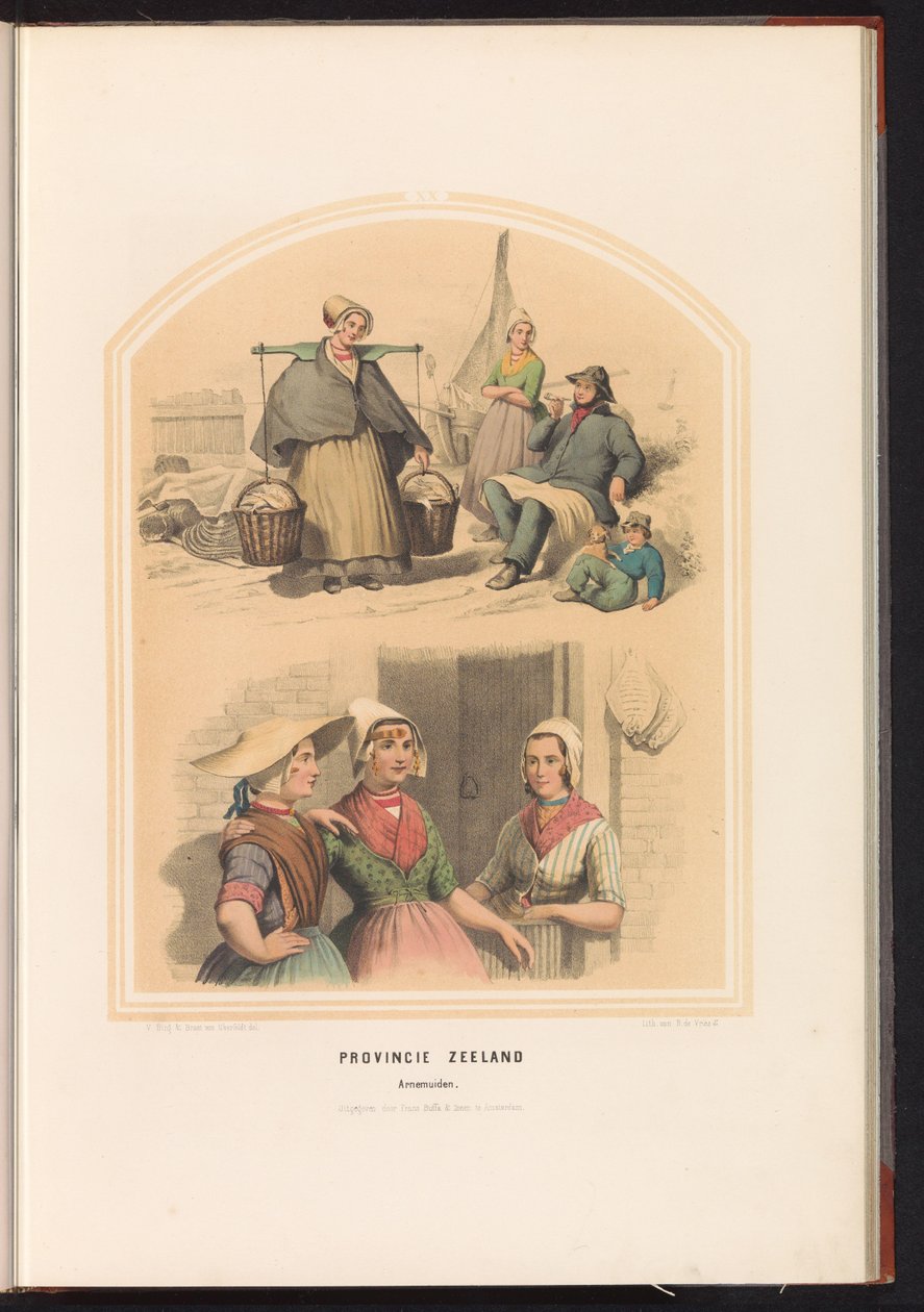 Costume tradizionale di Arnemuiden in Zelanda, 1857 da Ruurt de Vries