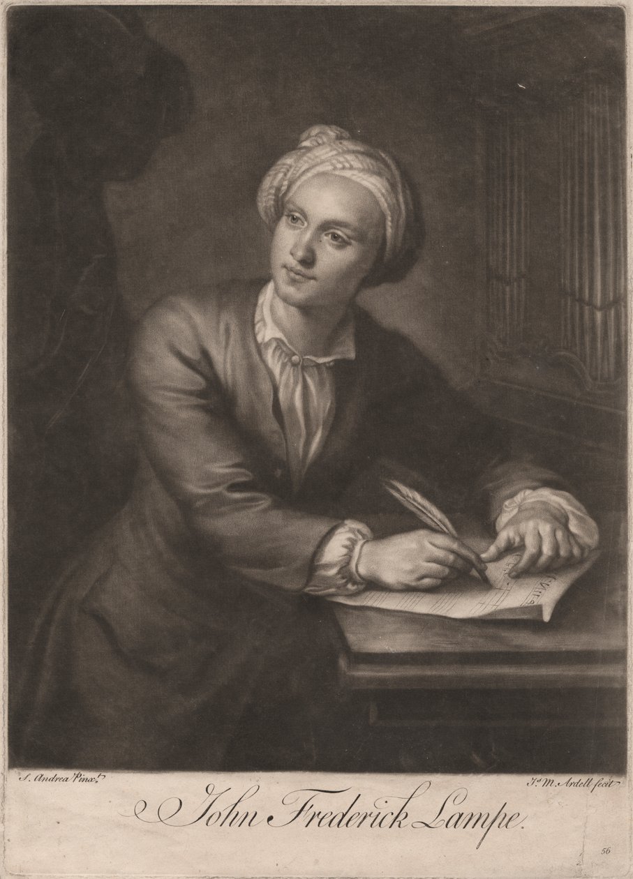 John Frederick Lampe, inciso da James McArdell (c.1729-65), c.1765 da S. Andrea