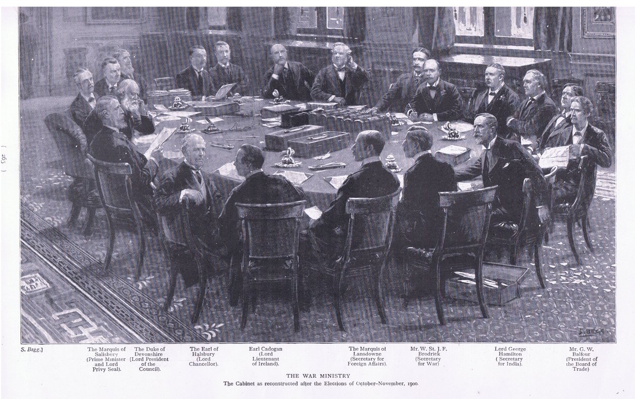 Il Ministero della Guerra, da Dopo Pretoria: La guerra di guerriglia pubblicata da Harmsworth Bros Limited, 1901 da S. Begg