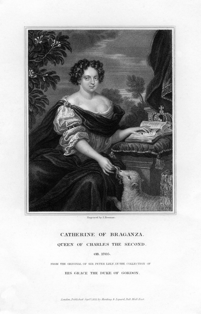 Caterina di Braganza, Regina di Carlo II, 1833 da S. Freeman
