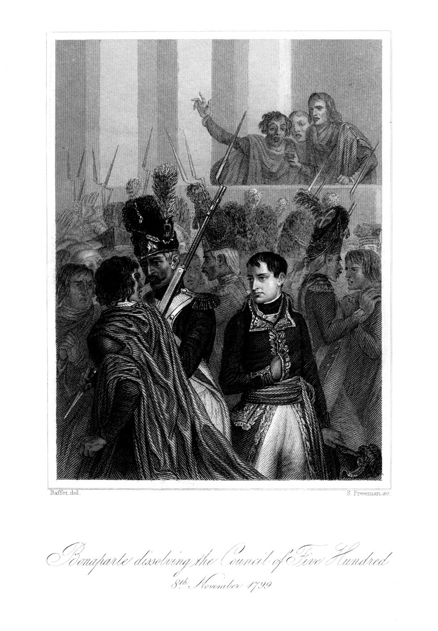 Napoleone Bonaparte 1721-1818 dissolve il Consiglio dei Cinquecento, 1845 da S. Freeman