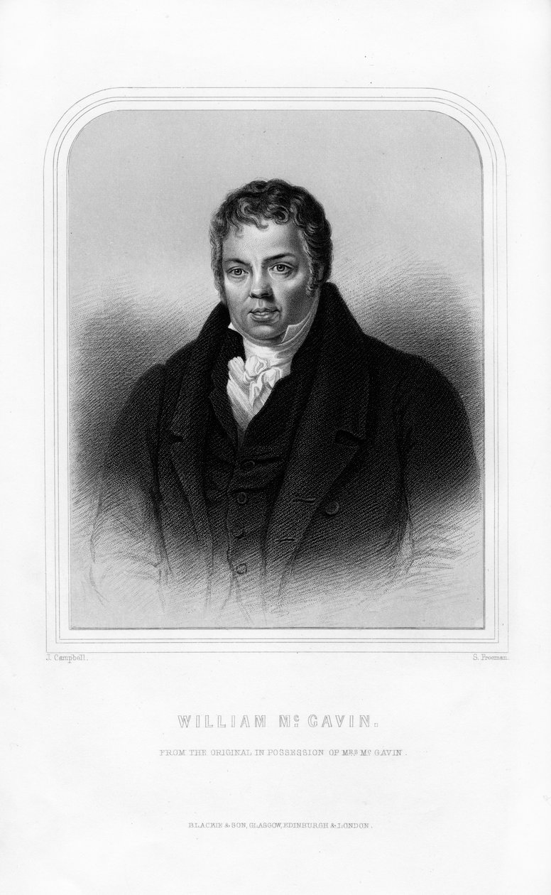 William McGavin, polemista scozzese, 1870 da S. Freeman