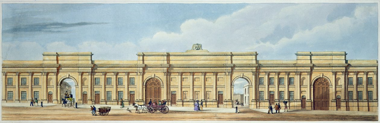 Nuovo Grande Ingresso alla Ferrovia di Liverpool e Manchester, Lime Street, Liverpool, da 