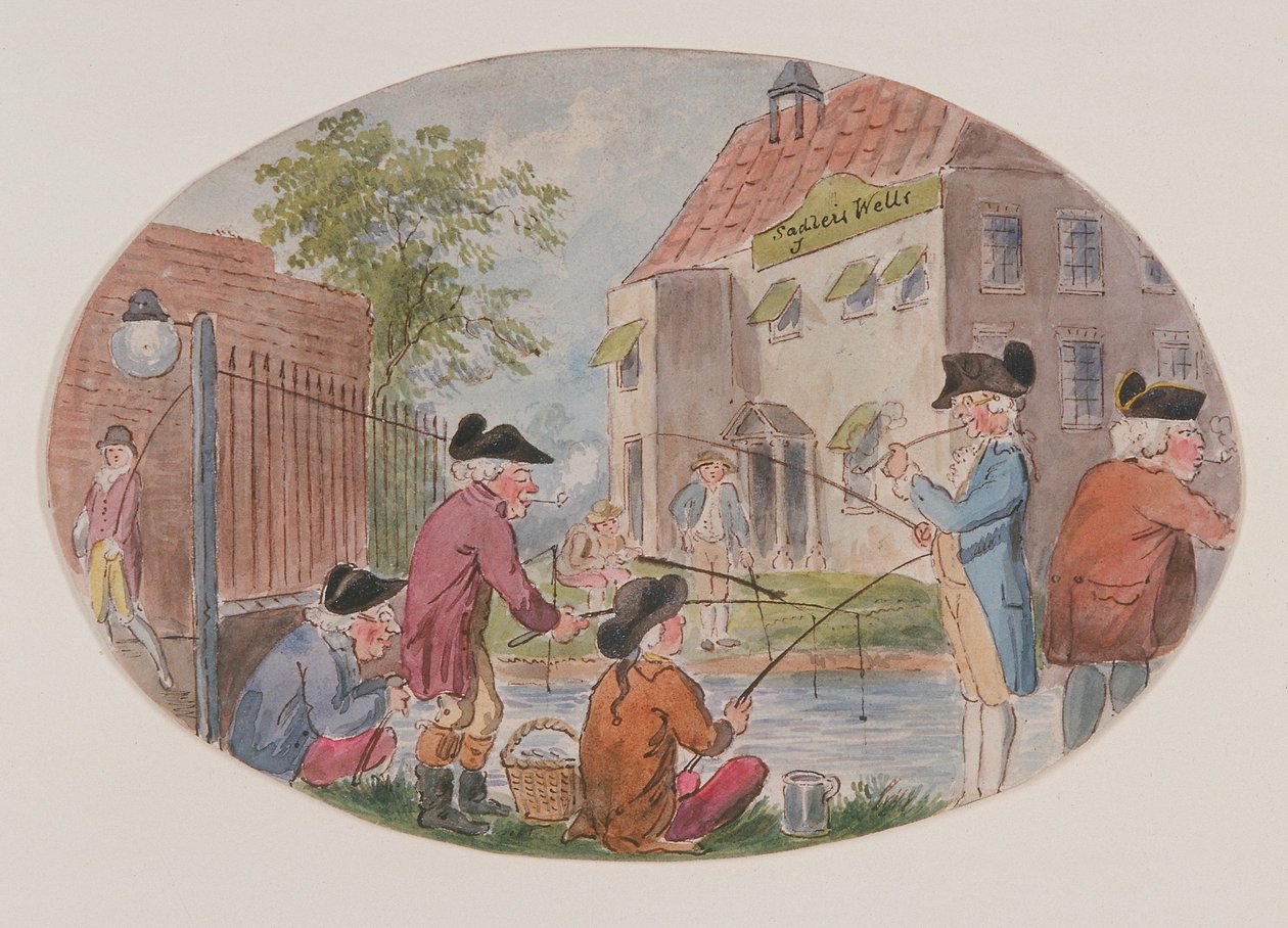 Veduta dei pescatori di fronte al Teatro di Sadler