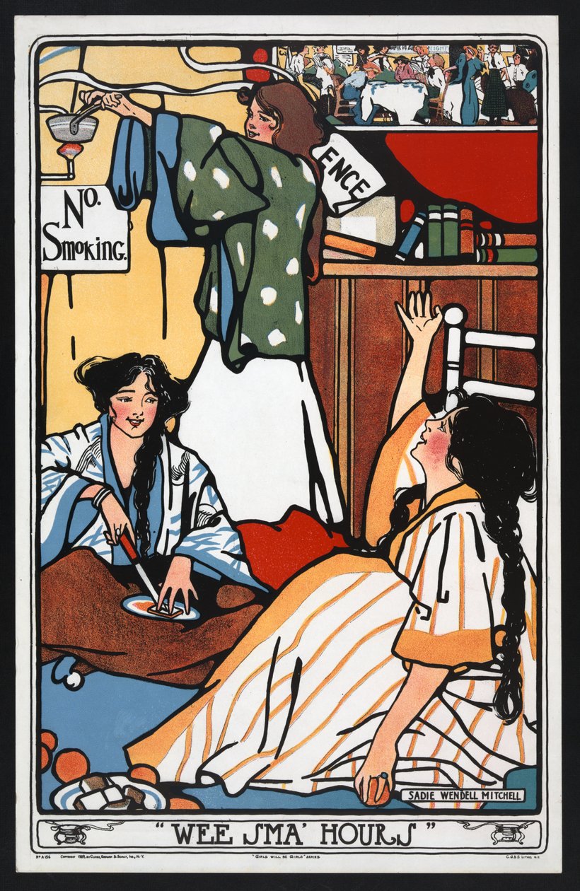 Wee Sma Hours da Girls will be Girls pub. c.1909 da Sadie Wendell Mitchell