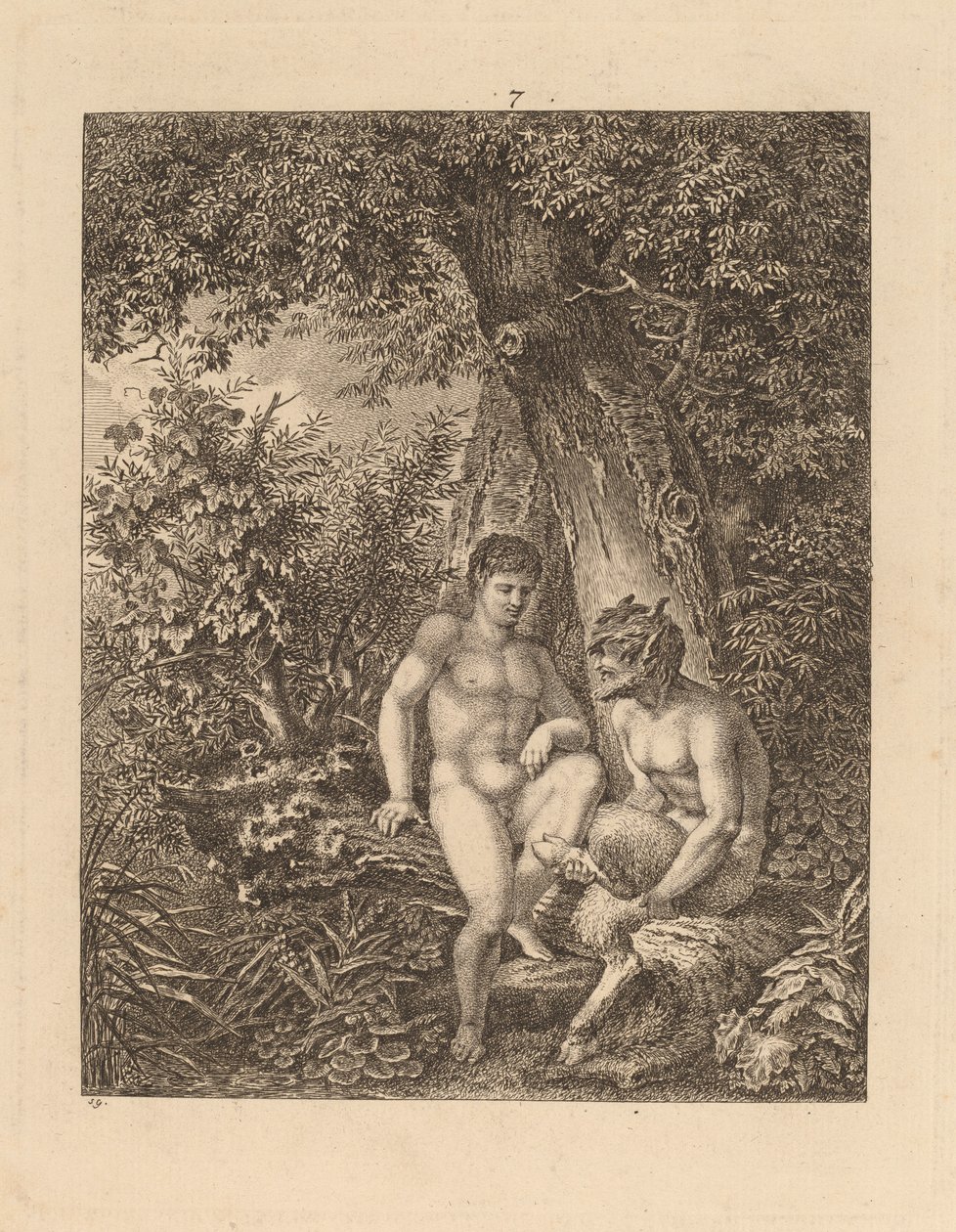 Due Satiri in una Foresta da Salomon Gessner