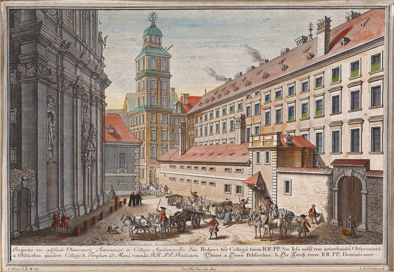 La chiesa dei Domenicani con osservatorio nella Postgasse da Salomon Kleiner