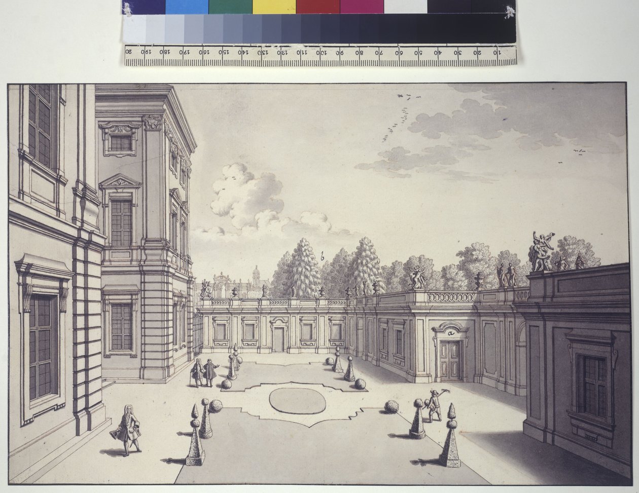 Pagina intera: vista dei giardini del Palazzo Liechtenstein da Salomon Kleiner