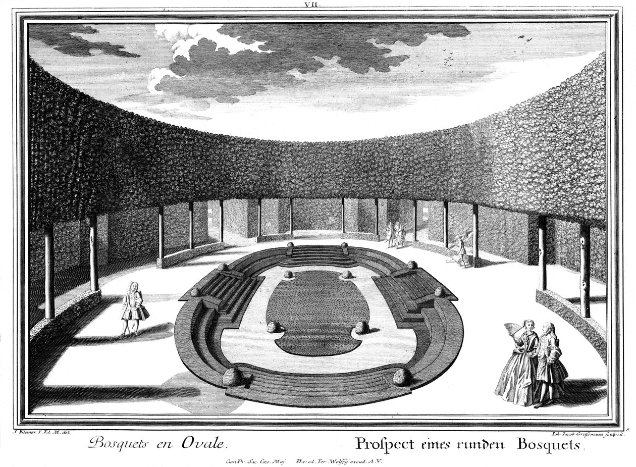 Prospetto di un boschetto rotondo da Salomon Kleiner