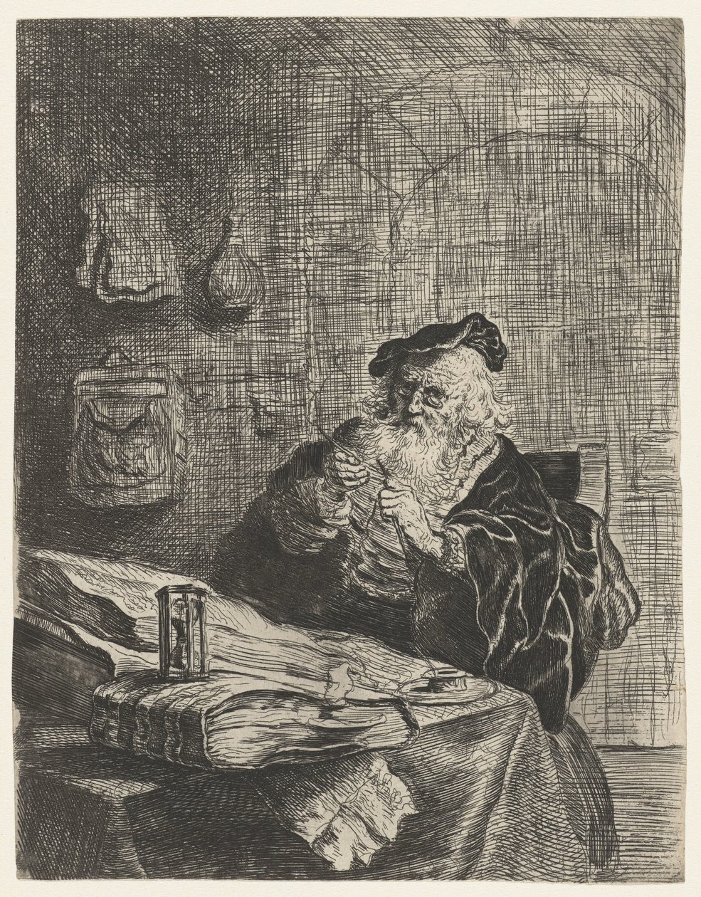 Uomo con un temperino da Salomon Koninck (attributed to)
