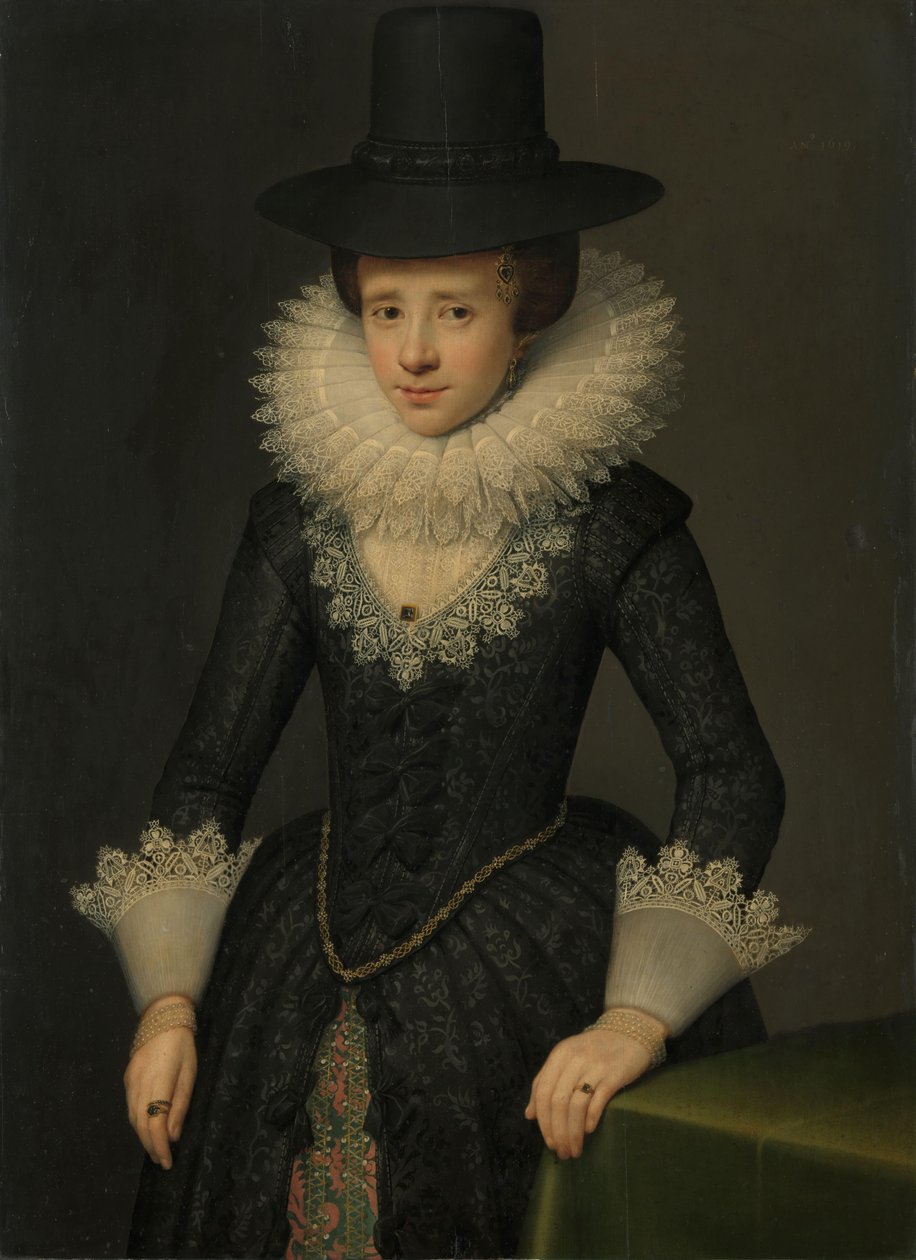 Ritratto di Anna Boudaen Courten (1599-1622) da Salomon Mesdach (attributed to)