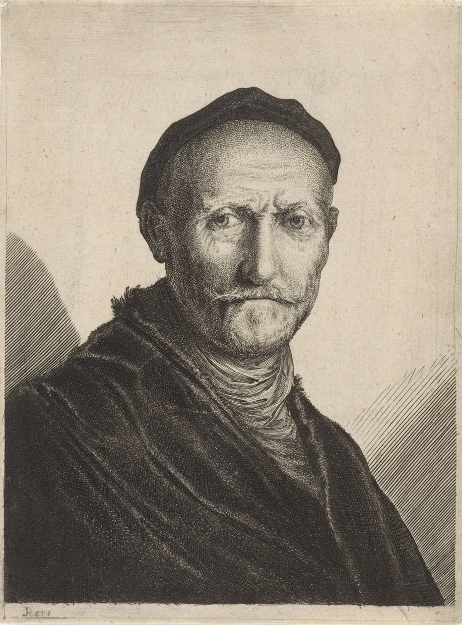Ritratto di un uomo anziano con un berretto in testa da Salomon Savery
