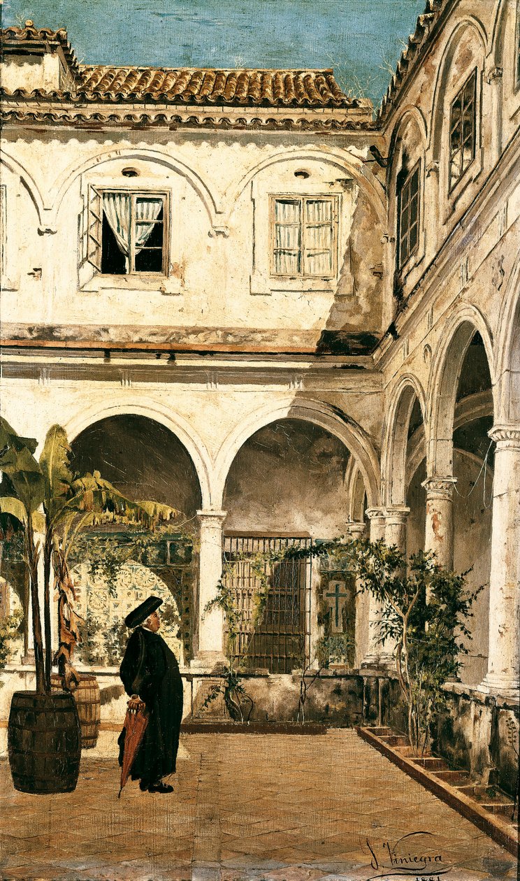Padre Salabot nel chiostro del Monastero di San Francesco di Cadice (Cadice) da Salvador Viniegra y Lasso de la Vega