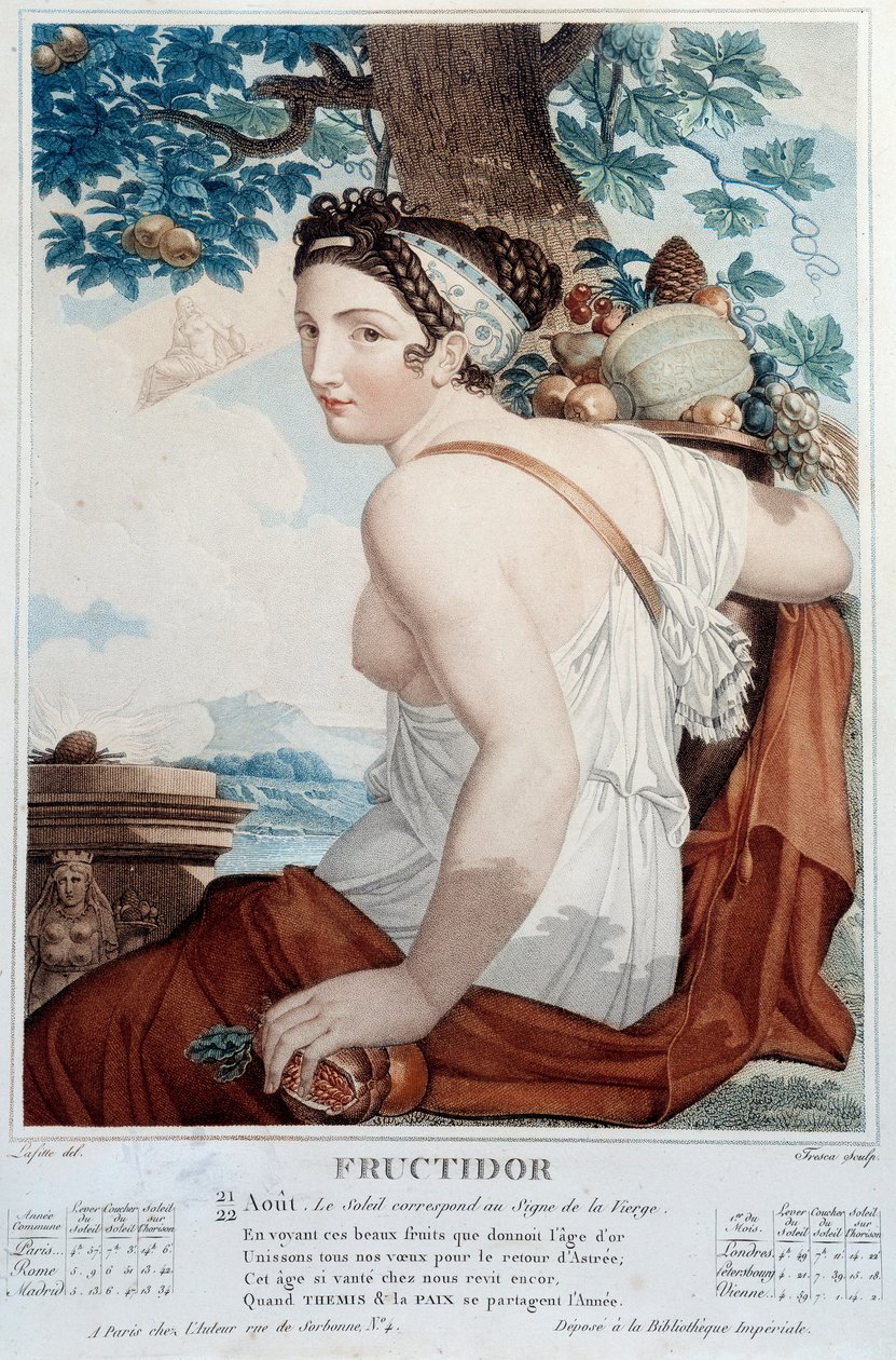 Calendario rivoluzionario dal 21 al 22 agosto: Fruttidoro da Salvadore Tresca