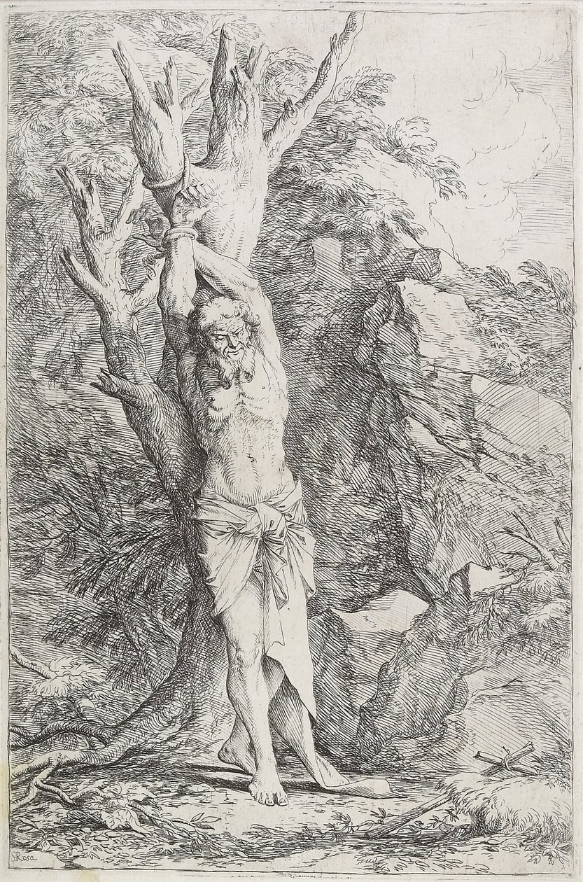 Albert, (penitenza autoimposta), 1662-1663 da Salvator Rosa