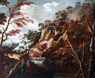 Paesaggio con figure da Salvator Rosa