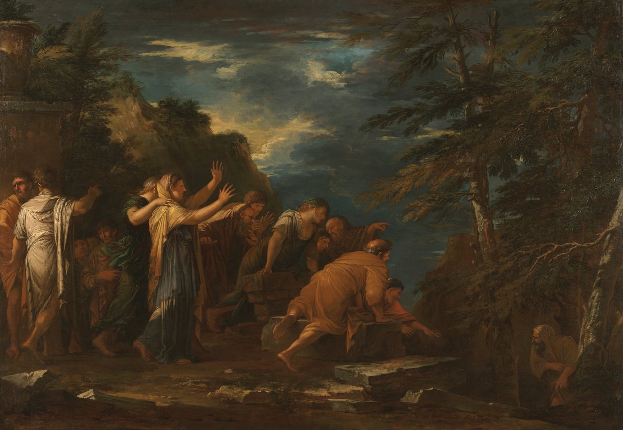 Pitagora Emergere dal Mondo Sotterraneo da Salvator Rosa