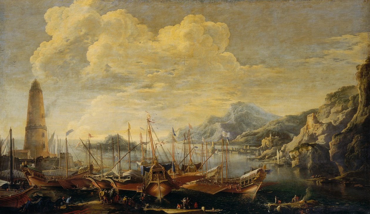 Marina con faro da Salvator Rosa