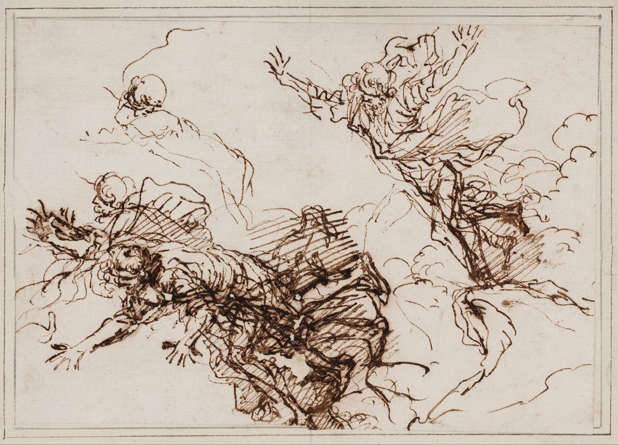Studi per la morte di Empedocle da Salvator Rosa