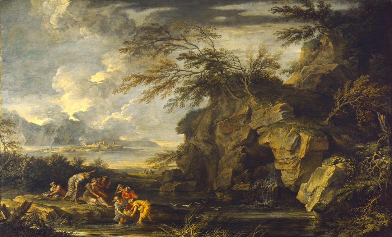 Il ritrovamento di Mosè da Salvator Rosa