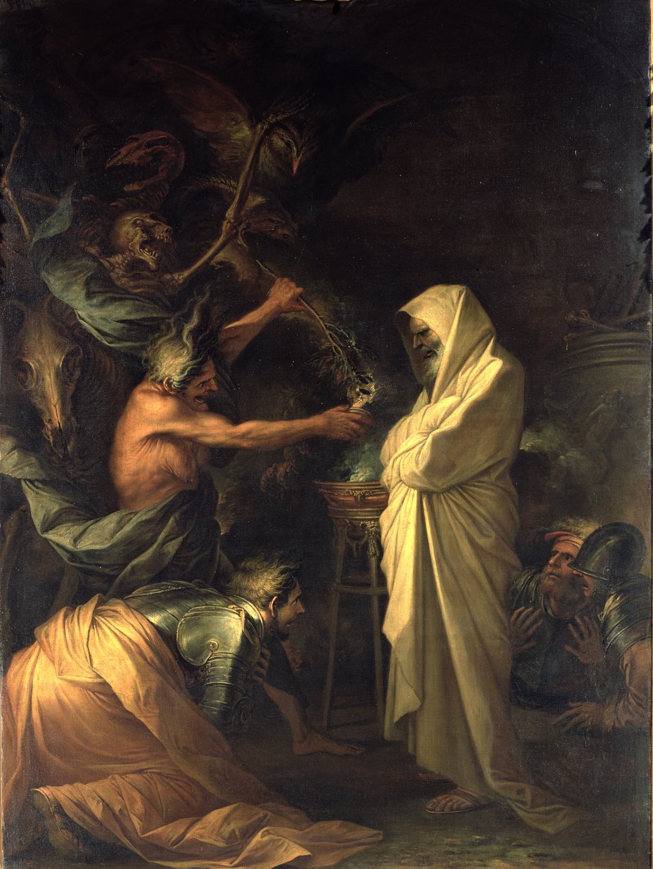 Lo Spirito di Samuele appare a Saul nella casa della Strega di Endor da Salvator Rosa