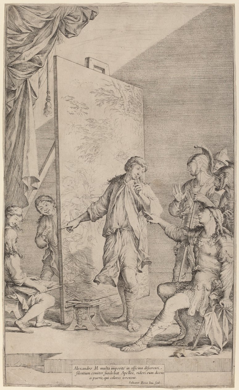 Alessandro nello studio di Apelle da Salvator Rosa