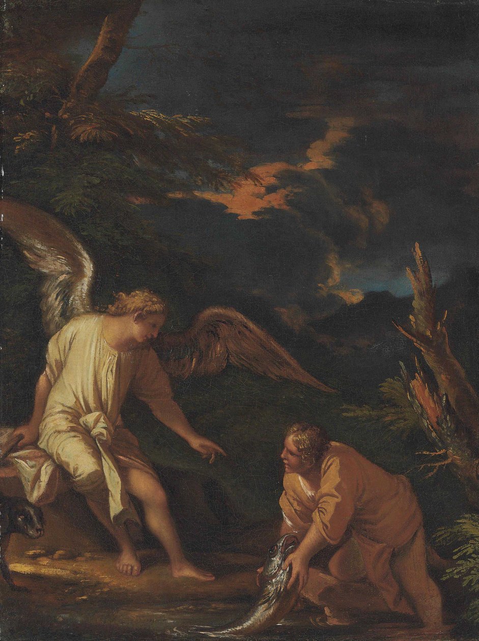 Attribuito a Salvator Rosa - Tobia e l