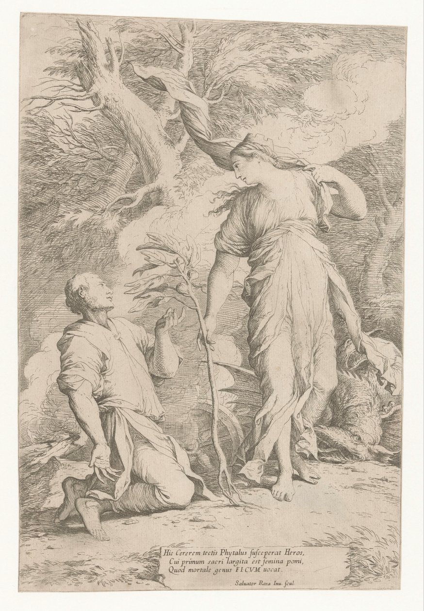 Cerere e Phytalus da Salvator Rosa