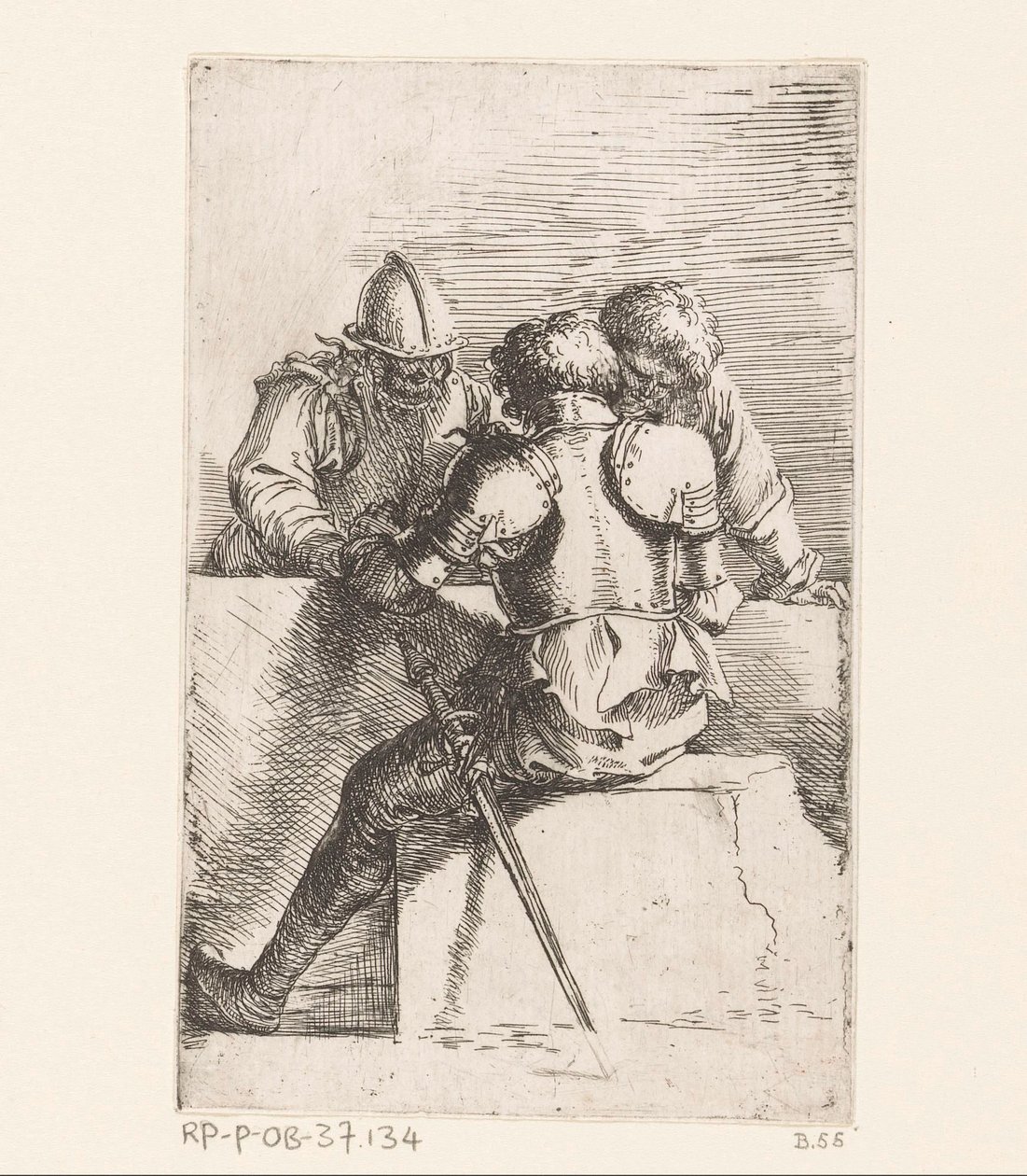 Tre soldati da Salvator Rosa