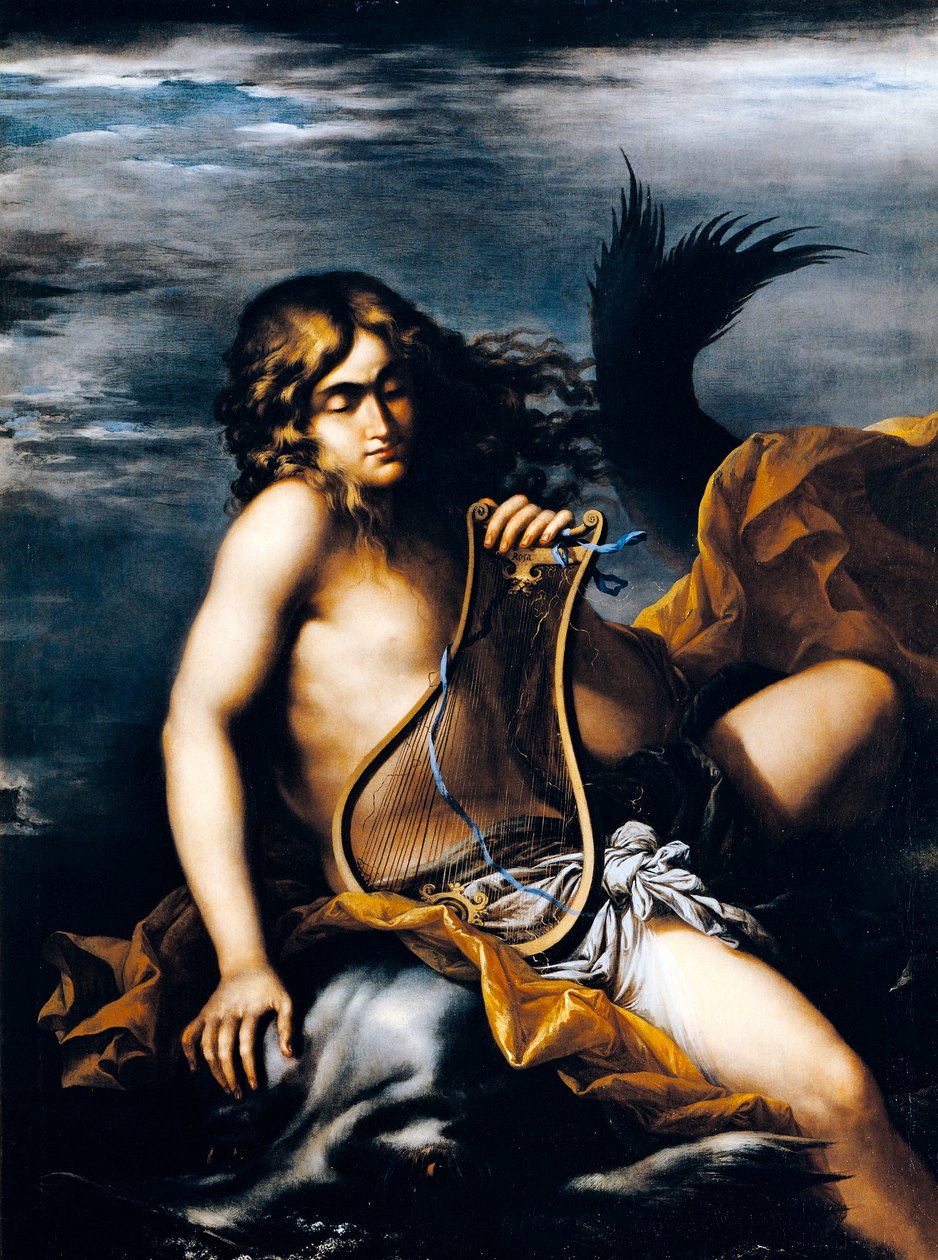 Arione su delfino, di Salvator Rosa (1615-1673), olio su tela da Salvator Rosa