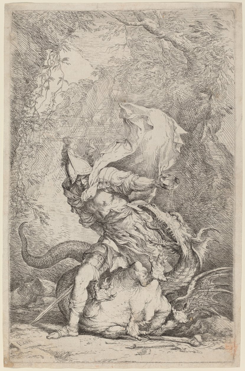 Giasone e il drago da Salvator Rosa